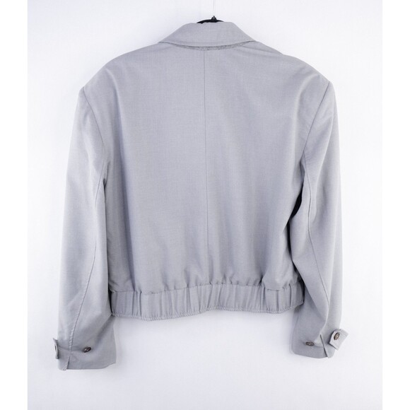 Free People XS Agnes Heather Gray Cropped Blazer Jacket Academia Business Casual - Picture 10 of 13